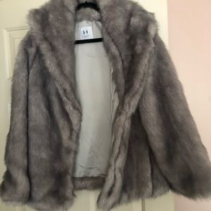 Halston fur coat